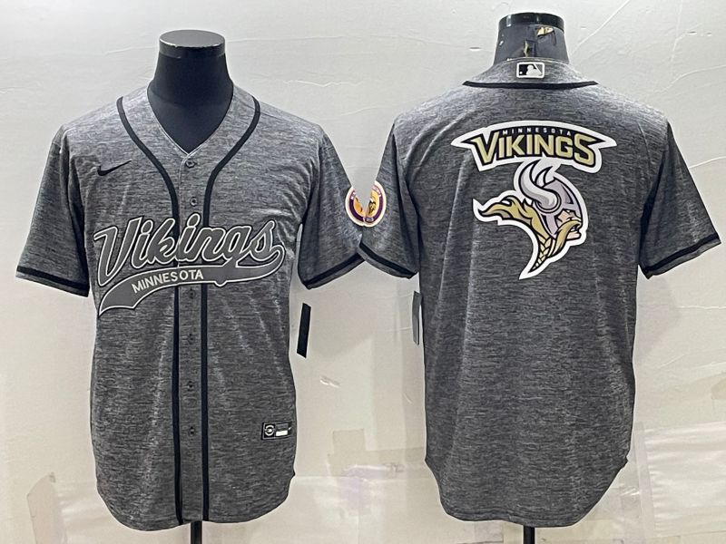 Men Minnesota Vikings Blank Grey hemp ash 2022 Nike Co branded NFL Jersey->indianapolis colts->NFL Jersey